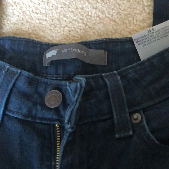 Dark Blue Levi’s 536 Denim Leggings - Picture 3 of 5